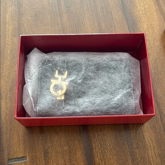 Vintage Ferragamo Black Calfskin Wallet